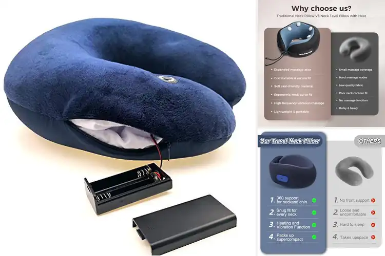 Detailed view of Best Portable Vibrating Pillows For Travel